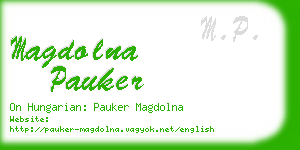 magdolna pauker business card